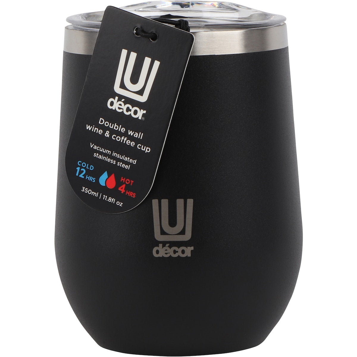 Decor Double Wall Wine & Coffee Cup Stainless Steel Assorted 350ml
