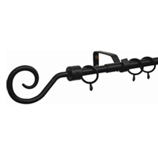 Windoware Expanding Curtain Rod Kit - 150-300cm - Black