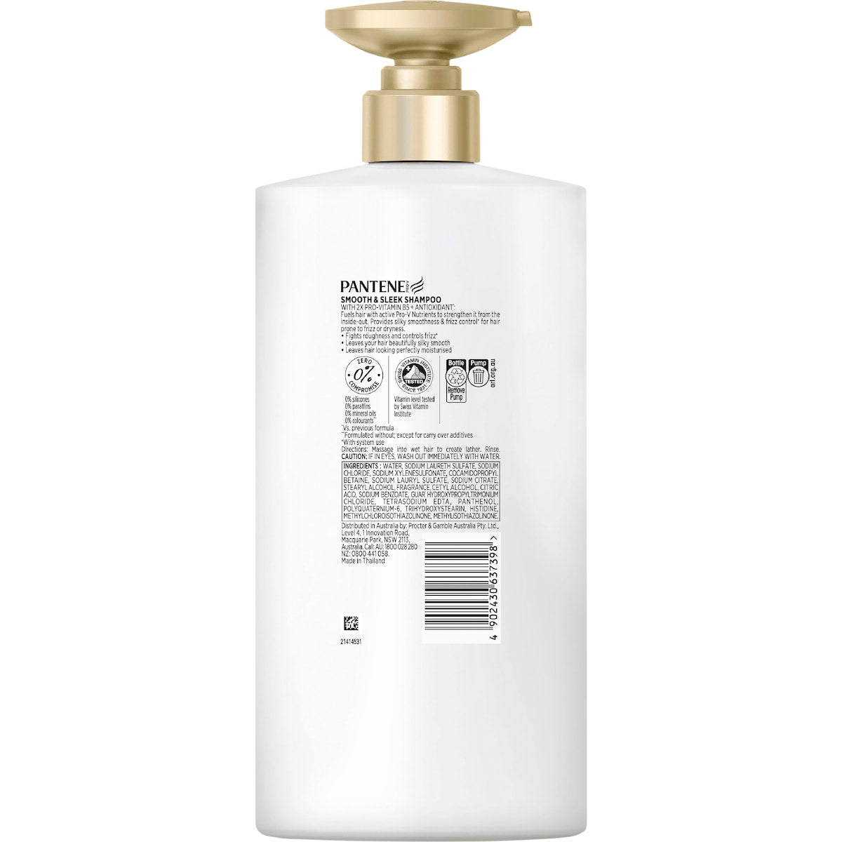 Pantene Pro V Smooth & Sleek Shampoo 900ml
