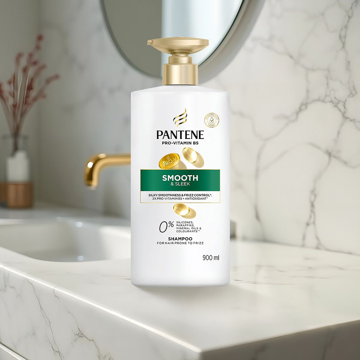 Pantene Pro V Smooth & Sleek Shampoo 900ml