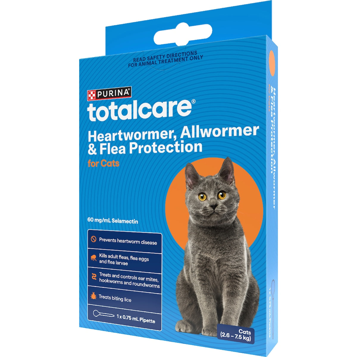 Total Care Heartwormer Allwormer & Flea Control For Cats Each