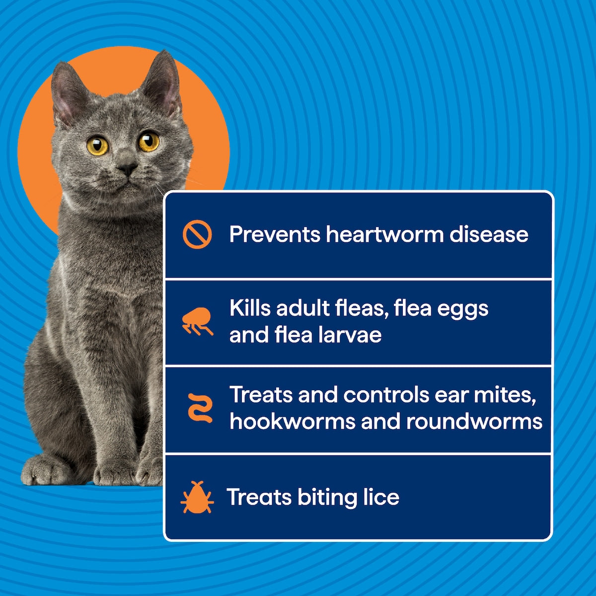 Total Care Heartwormer Allwormer & Flea Control For Cats Each