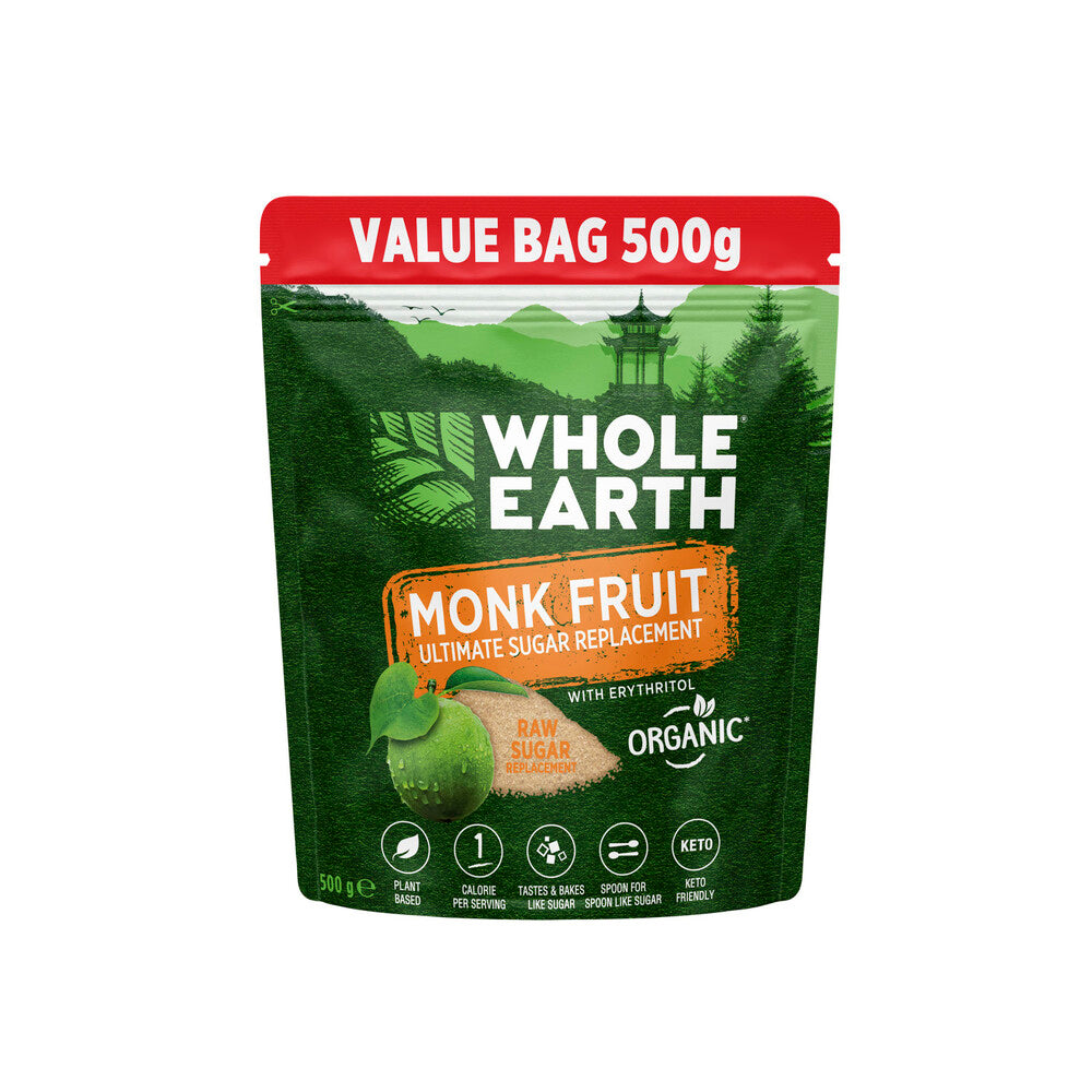 Whole Earth Sweetener Monk Fruit Raw Doy Bag - 500g