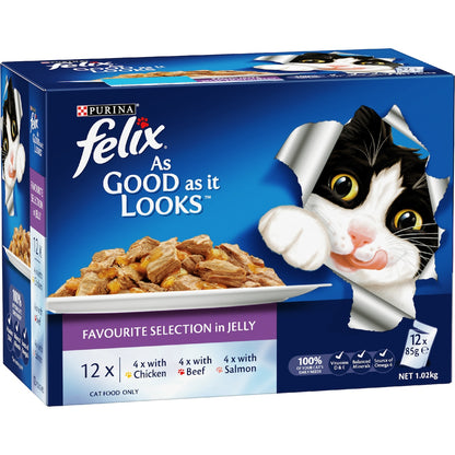 Felix As Good As It Looks Favourite Selection Wet Cat Food 85g X 12 Pack