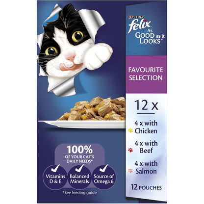 Felix As Good As It Looks Favourite Selection Wet Cat Food 85g X 12 Pack
