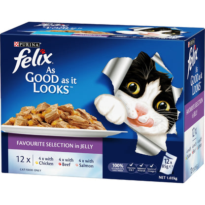 Felix As Good As It Looks Favourite Selection Wet Cat Food 85g X 12 Pack