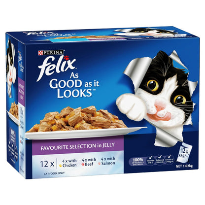 Felix As Good As It Looks Favourite Selection Wet Cat Food 85g X12 Pack