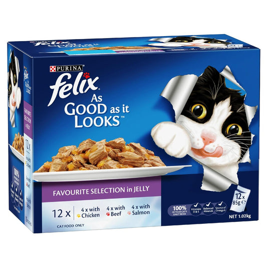 Felix As Good As It Looks Favourite Selection Wet Cat Food 85g X12 Pack