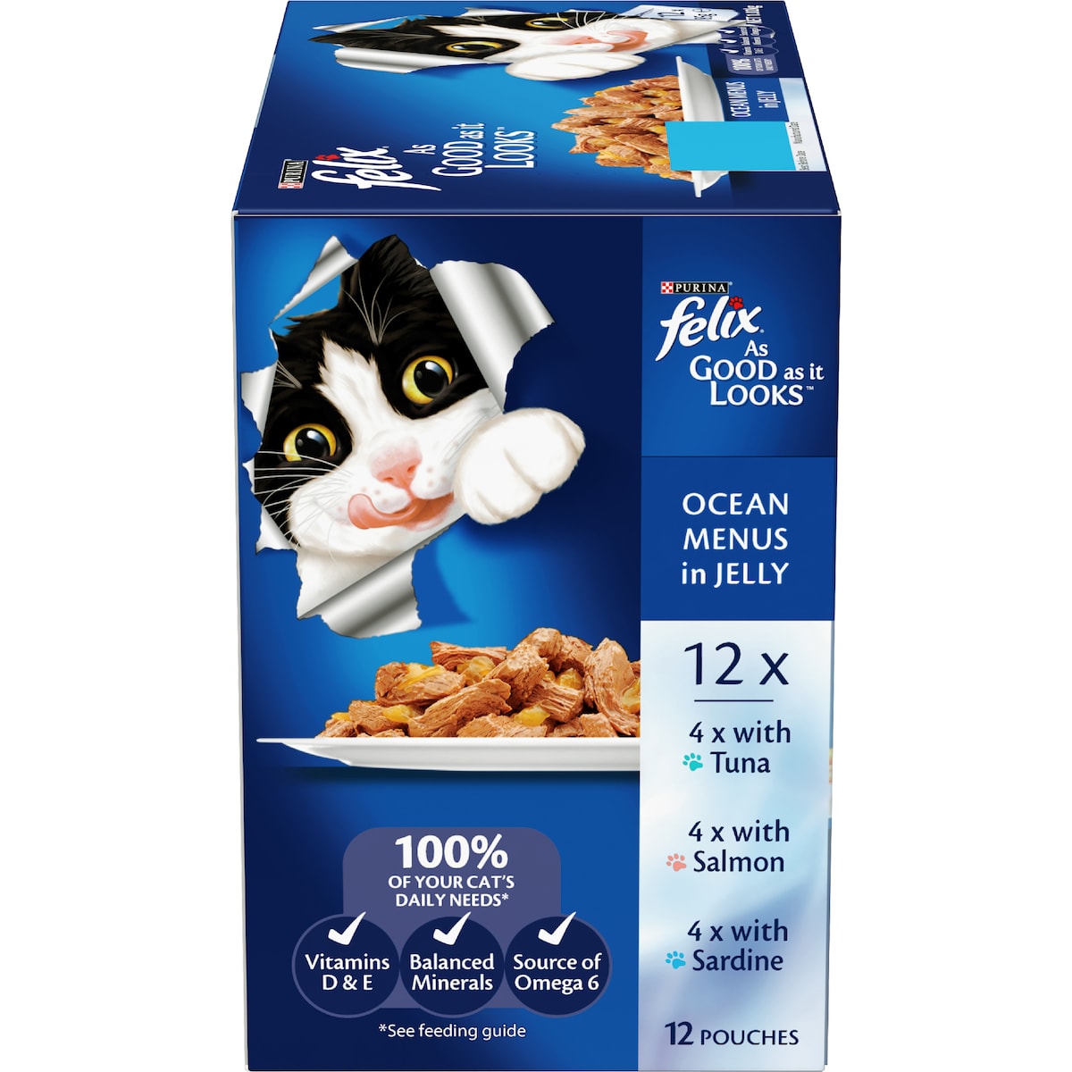Felix As Good As It Looks Ocean Menus In Jelly Wet Cat Food 85g X 12 Pack