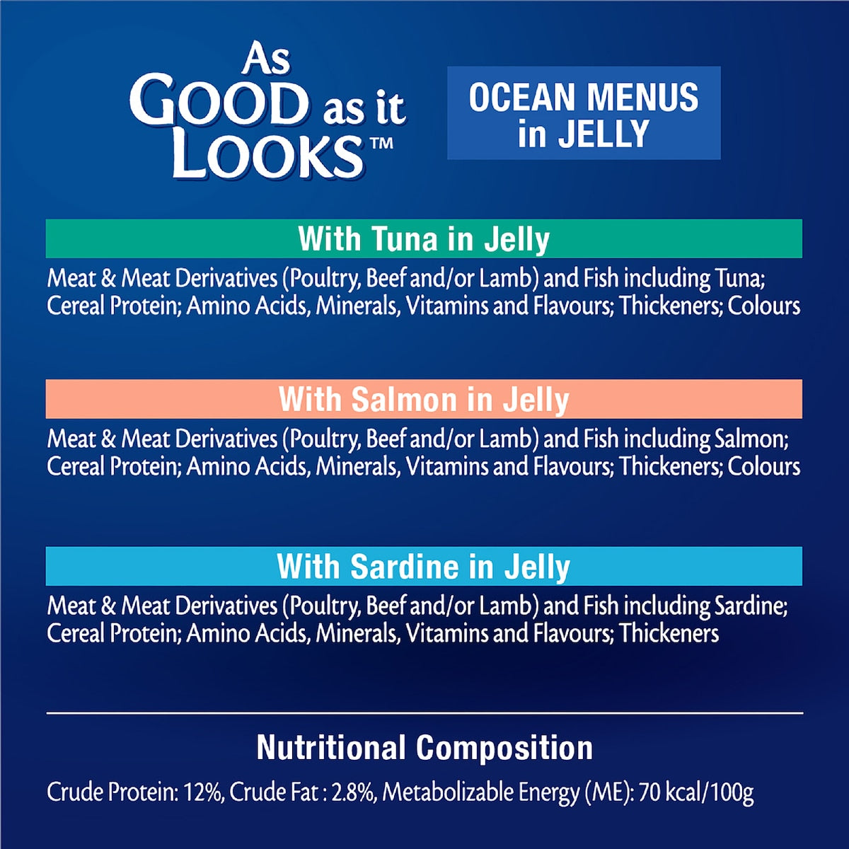 Felix As Good As It Looks Ocean Menus In Jelly Wet Cat Food 85g X 12 Pack