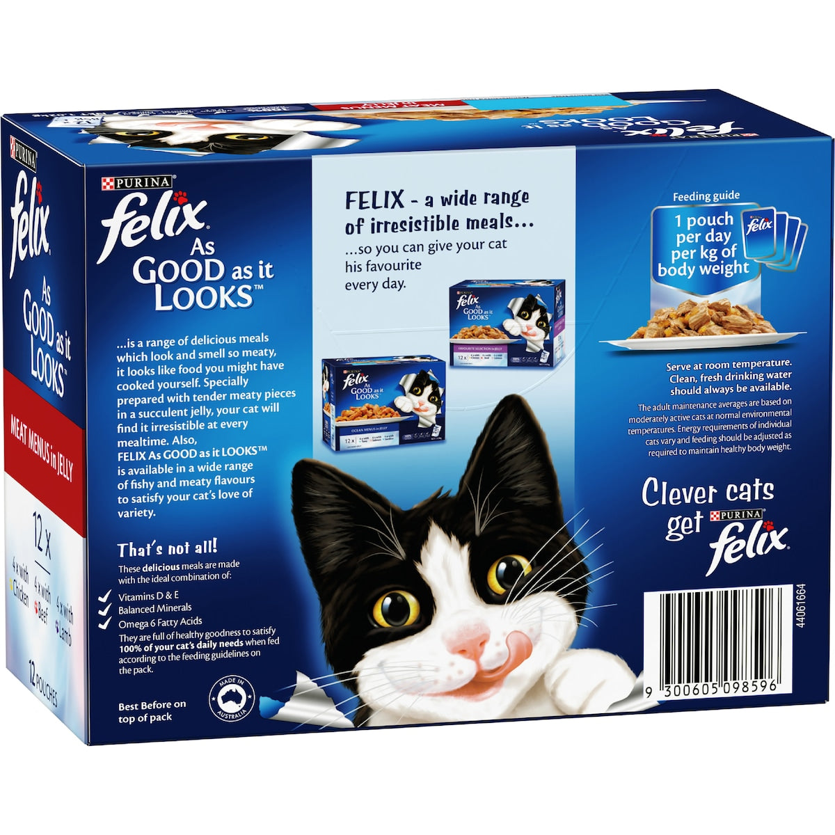 Felix As Good As It Looks Meat Menus In Jelly Wet Cat Food 85g X 12 Pack