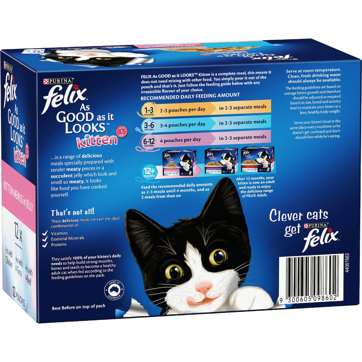 Felix As Good As It Looks Kitten Menus Jelly Wet Cat Food 85g X 12 Pack