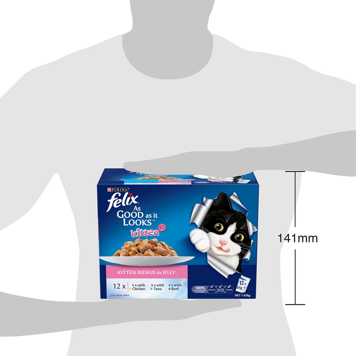 Felix As Good As It Looks Kitten Menus Jelly Wet Cat Food 85g X12 Pack