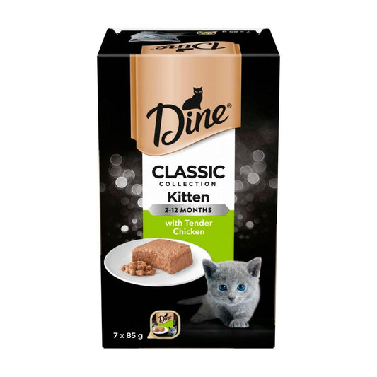 Dine Cat Food Multipack Kitten With Chicken 7x85g | 7 pack