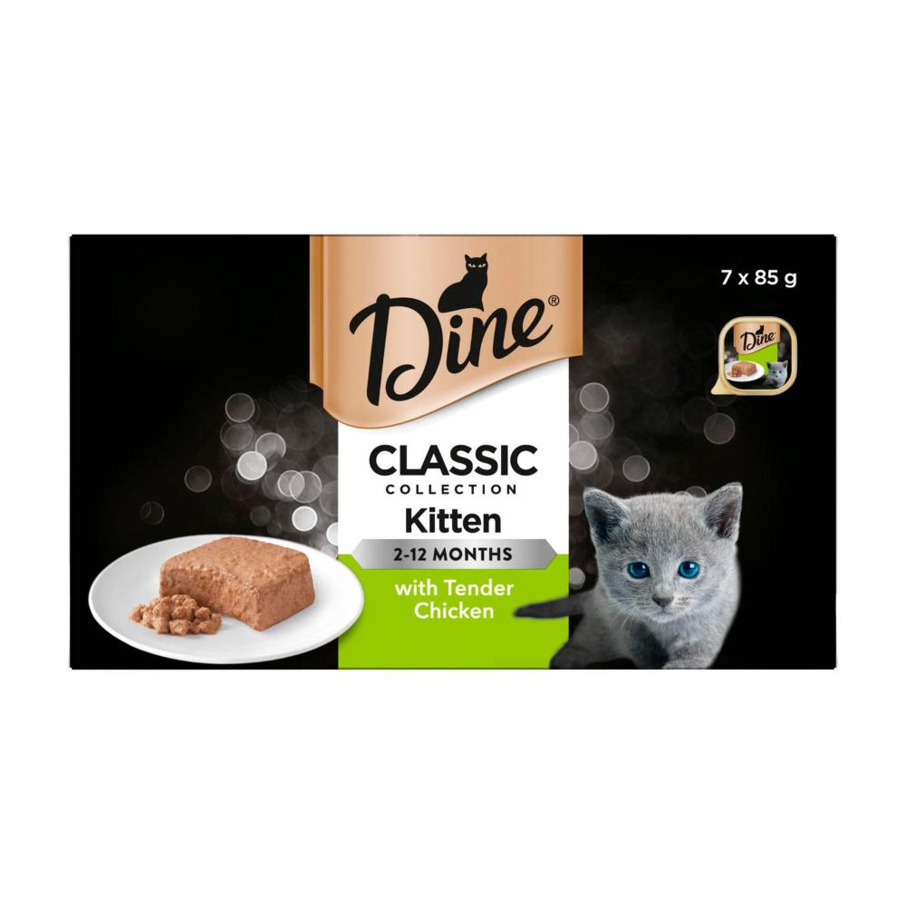 Dine Cat Food Multipack Kitten With Chicken 7x85g | 7 pack
