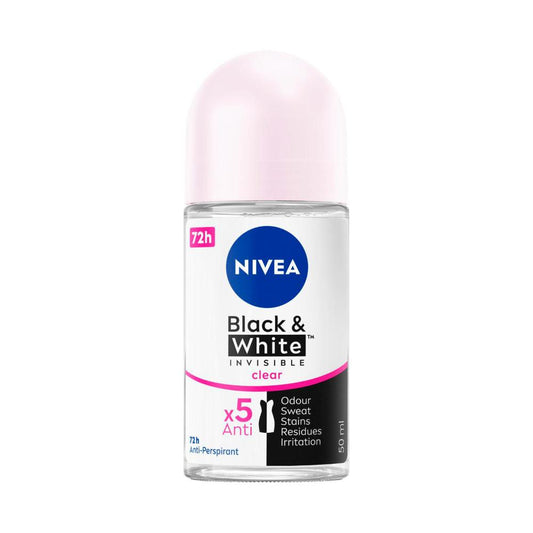Nivea Deo Roll On Female Invisible Black And White Clear - 50mL