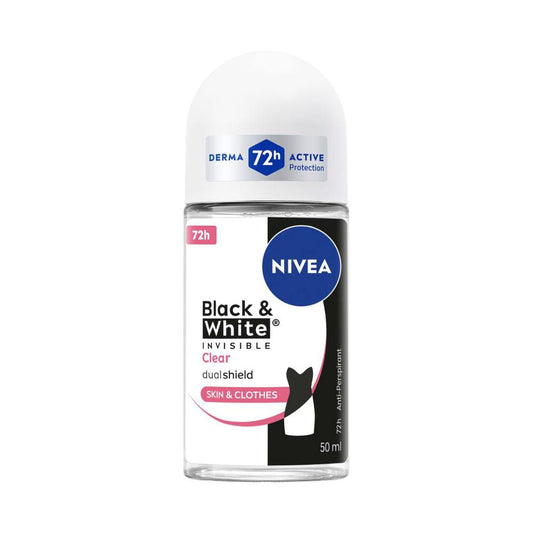 Nivea Deo Roll On Female Invisible Black And White ear - 50mL