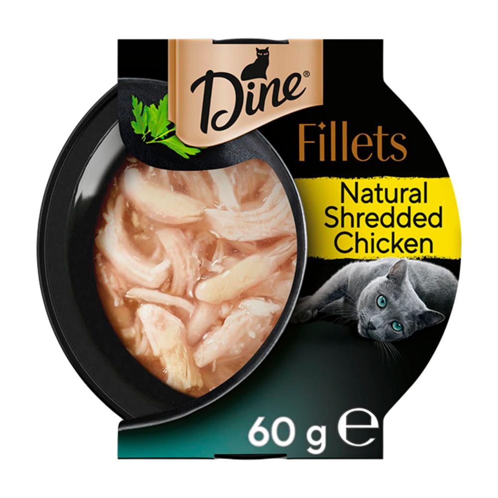 Dine Fillets Cat Food With Natural Shredded Chicken - 60g