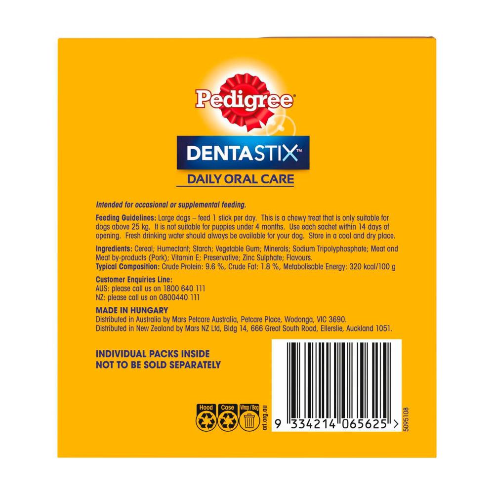 Pedigree Dentastix Dog Treat Large - 70PACK