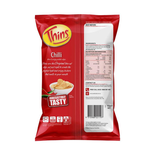 Thins Potato Chips Chilli - 175g