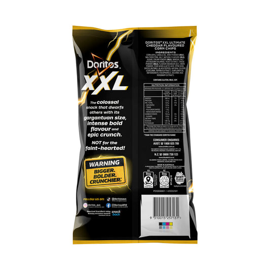 Doritos XXL Corn Chips Share Pack Ultimate Cheddar - 150 GRAM