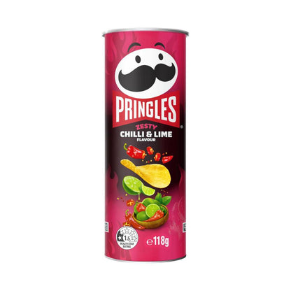 Pringles Potato Chips Zesty Chilli & Lime - 118g