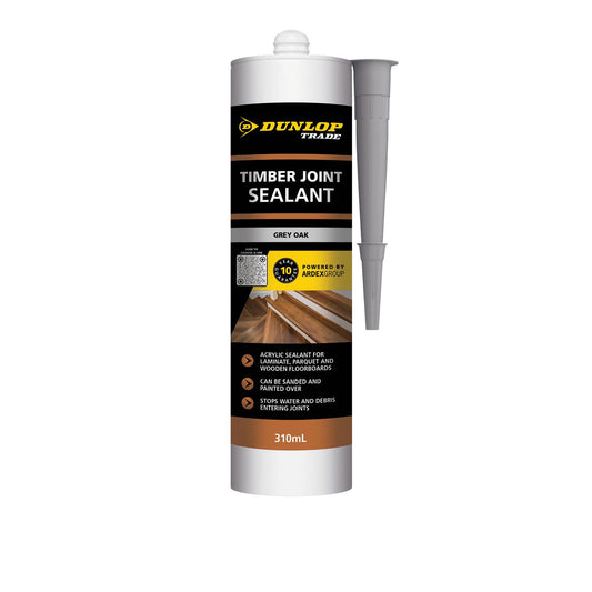 Dunlop Silicone Timber Joint Sealant Silver Grey Oak 310ml