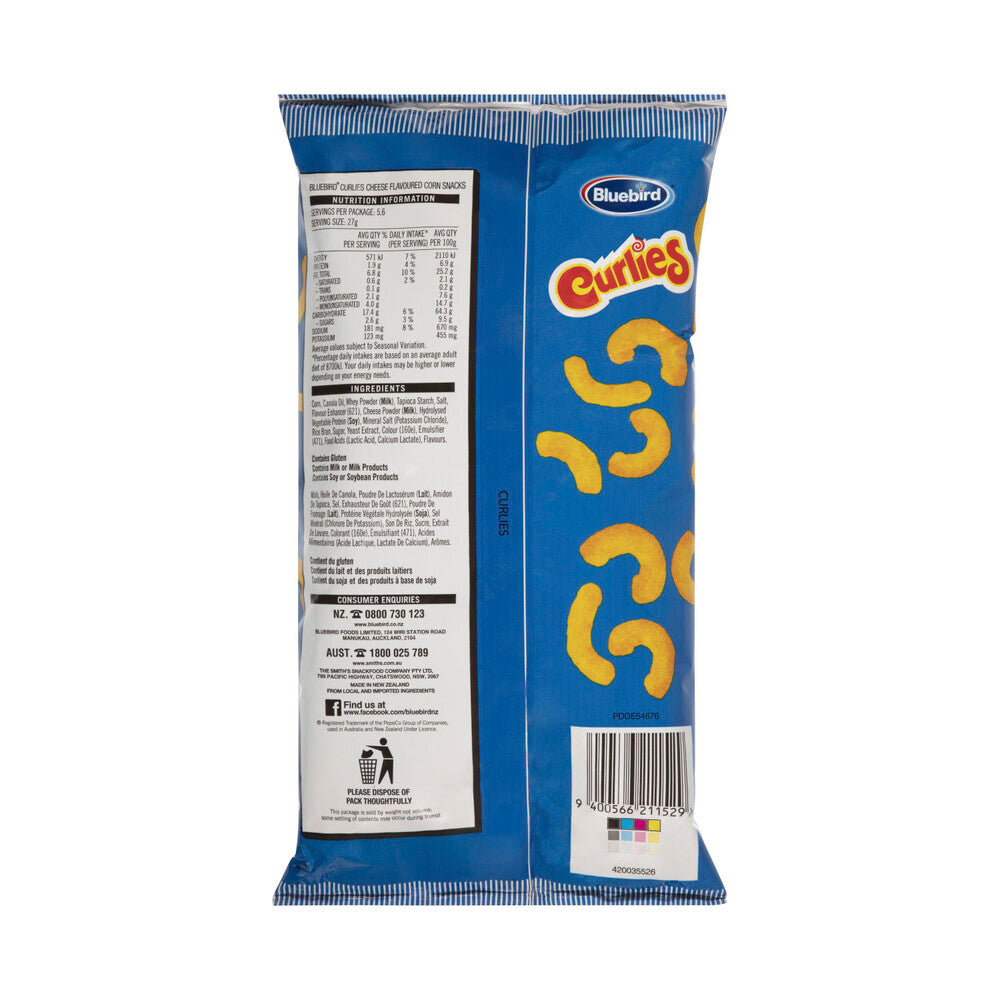 Blue Bird Curlies Corn Snacks - 150g