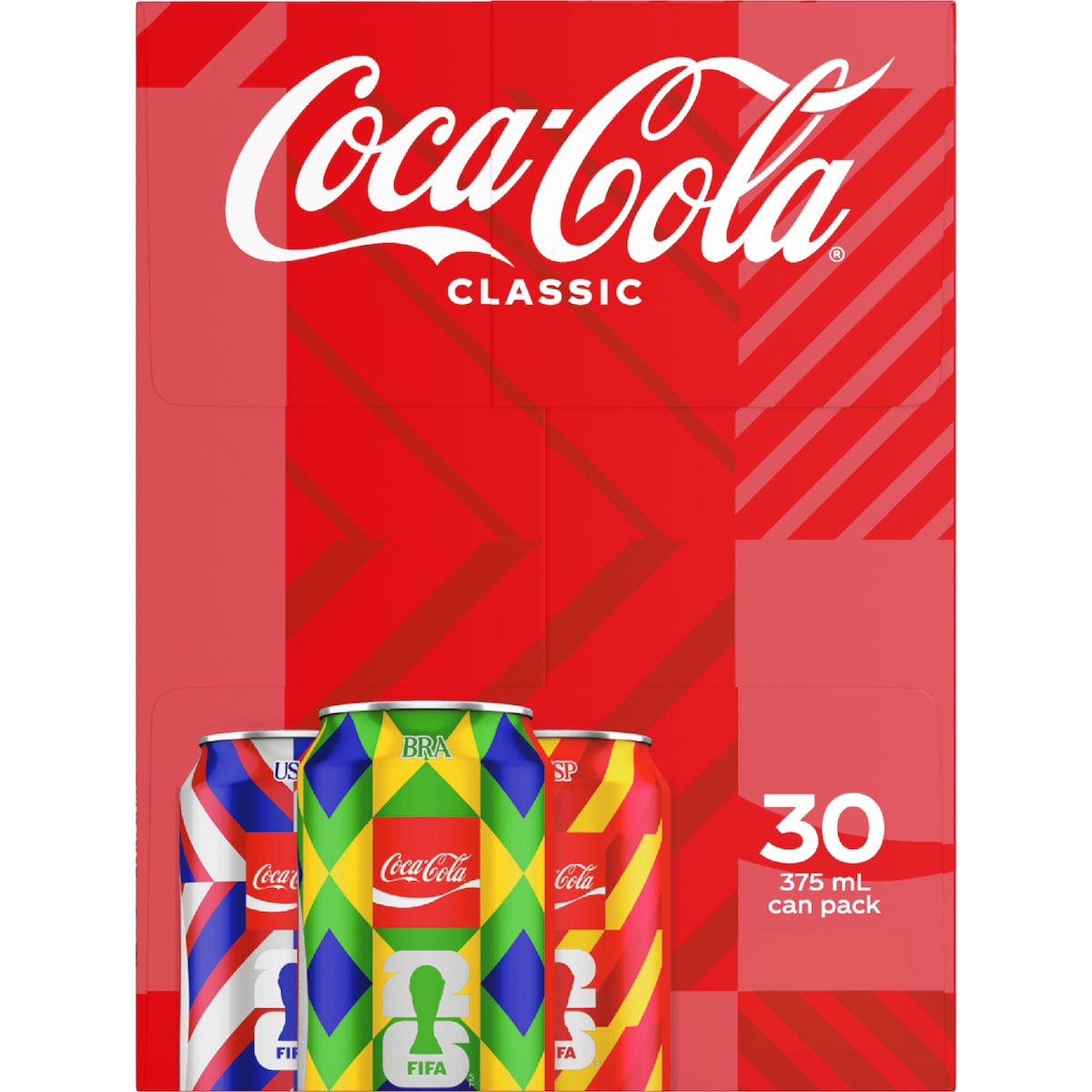 Coca-cola Classic Soft Drink Cans 375ml X 30 Pack