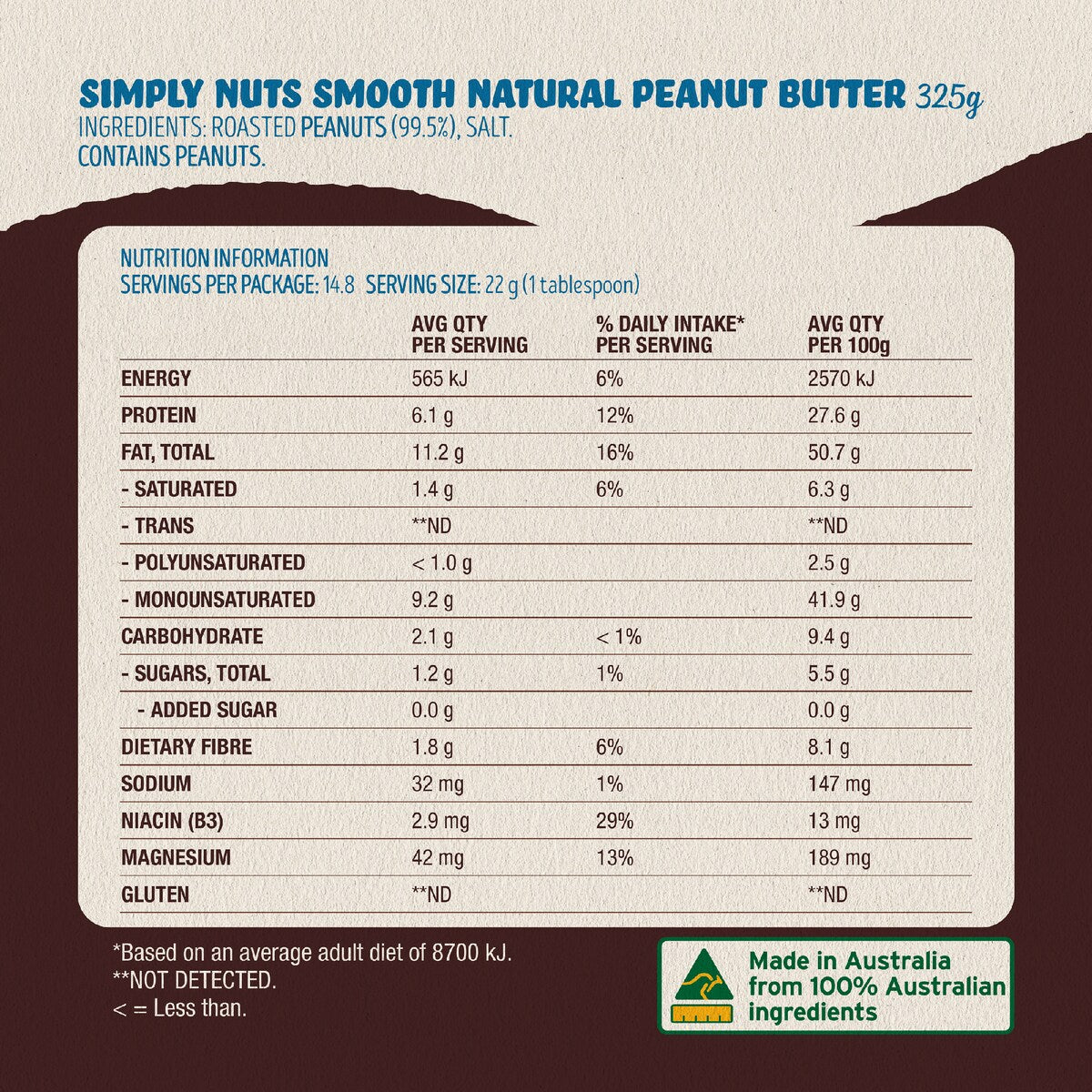 Bega Simply Nuts Smooth 325g