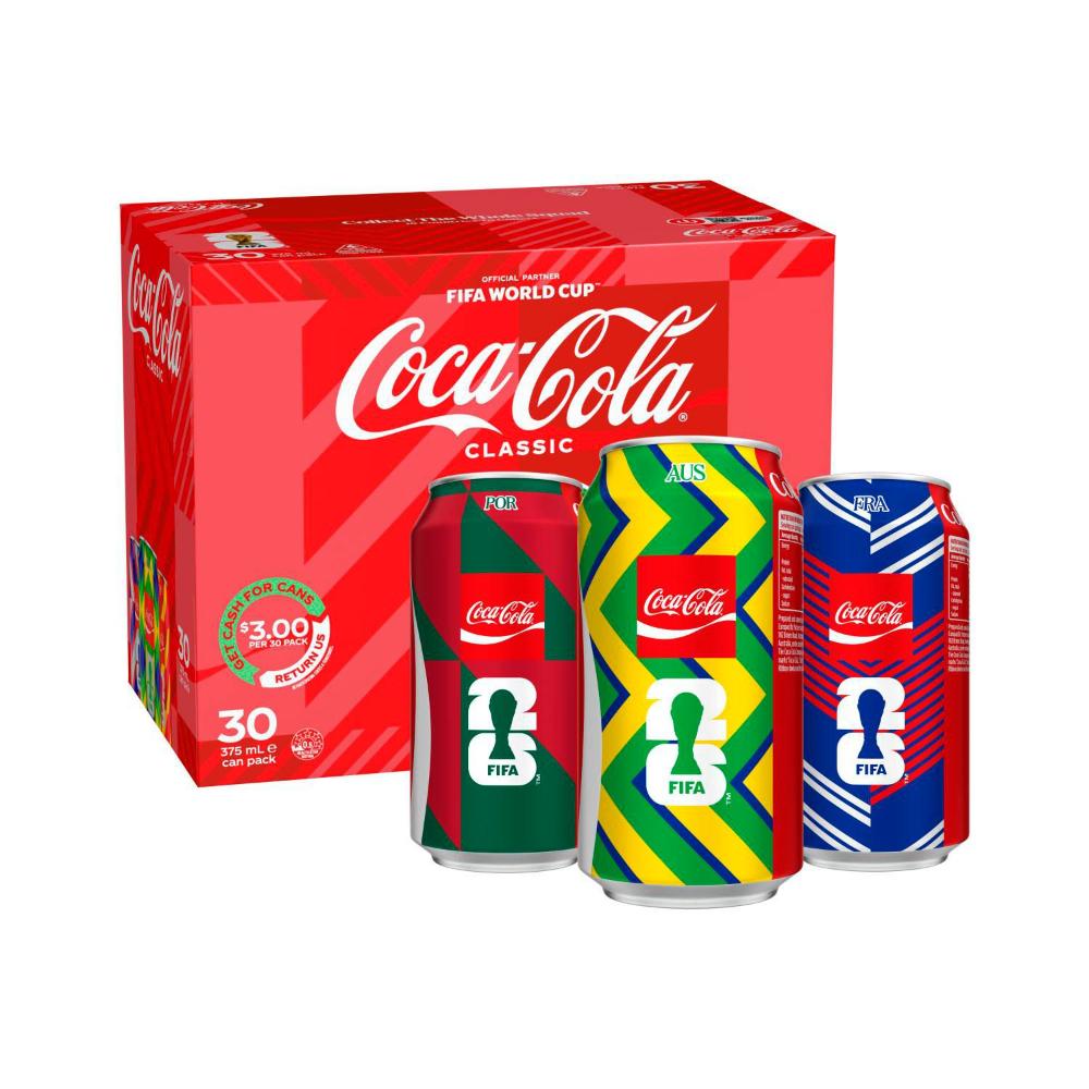 Coca-Cola assic Soft Drink Multipack Cans 30x375ml