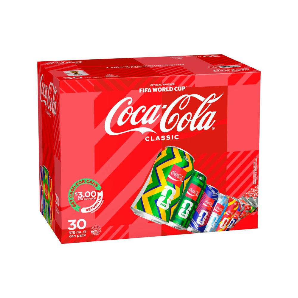 Coca-Cola assic Soft Drink Multipack Cans 30x375ml