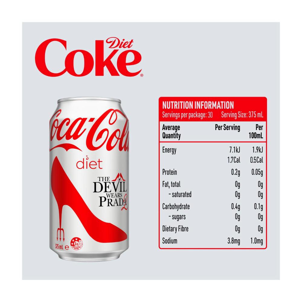 Coca-Cola Diet Soft Drink Multipack Cans 30x375ml