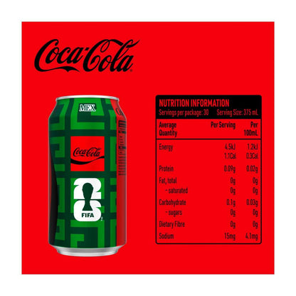 Coca-Cola Zero Sugar Soft Drink Multipack Cans 30x375ml