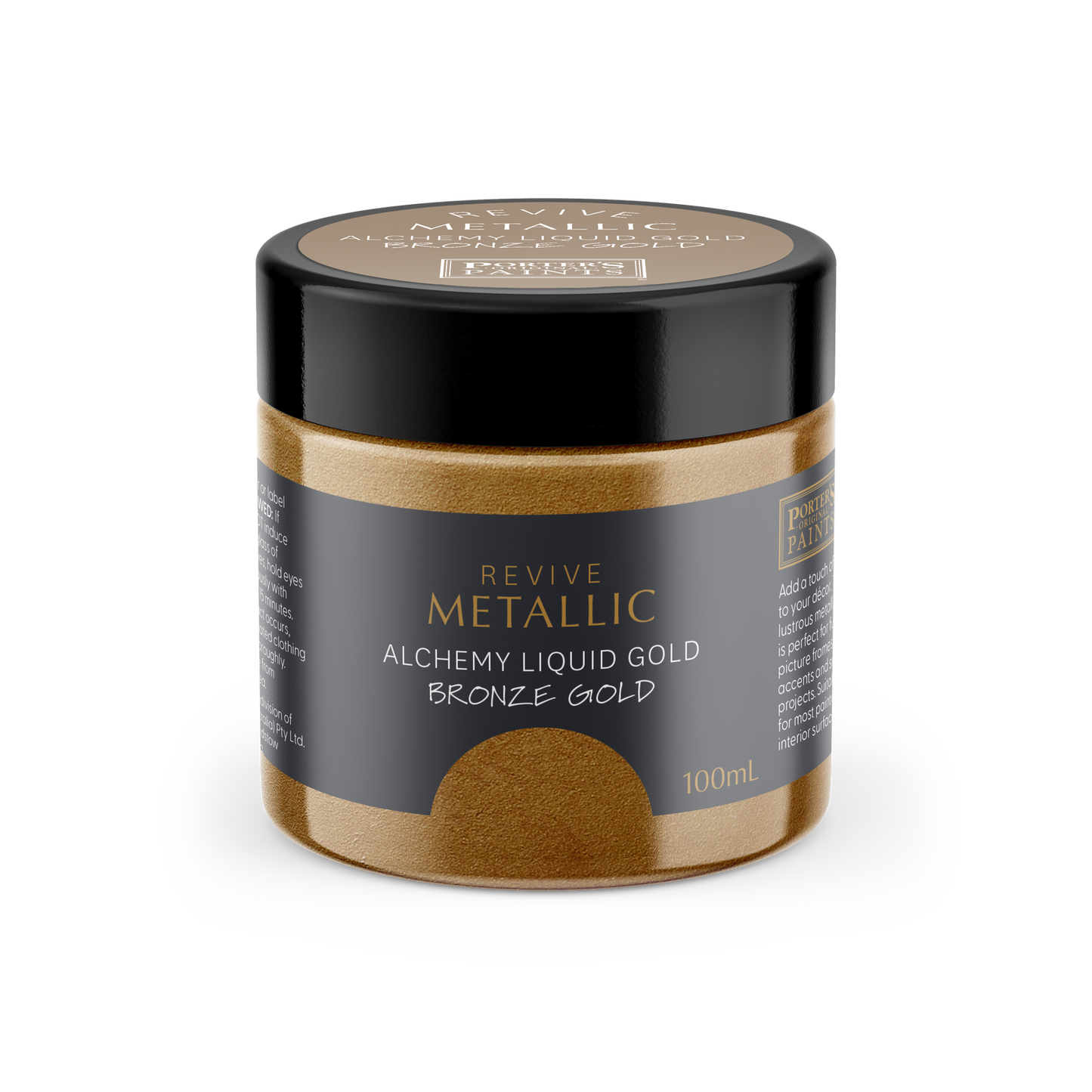 Porters Metallic Furniture Paint - 100ml - Bronze Gold