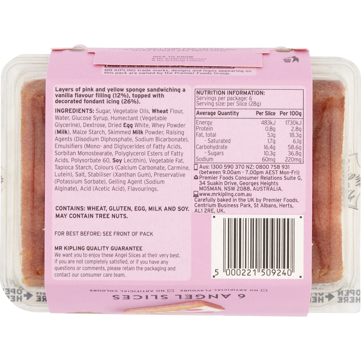 Mr Kipling Cake Angel Slices 6 Pack