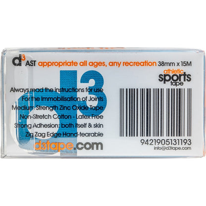 D3 Athletic Sports Tape 15 Metre Roll Each
