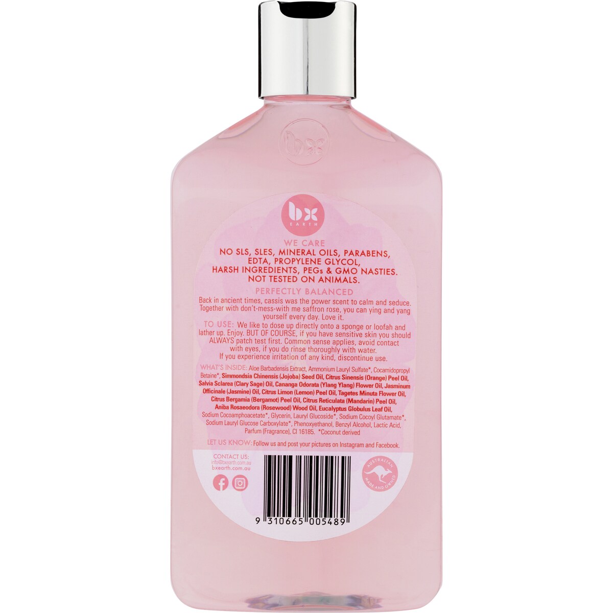 Bx Earth Body Wash Perfectly Balanced 600ml