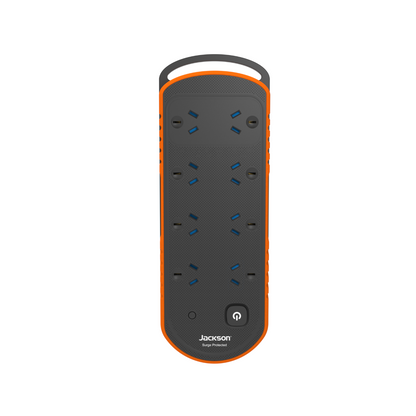Jackson Rugged Plus Powerboard - 8 Outlet - 2m - Black