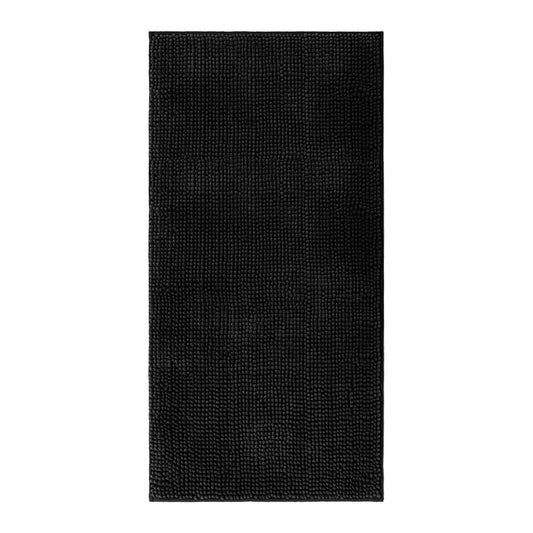 Barelli Chenille Bath Mat 120 x 60cm Black