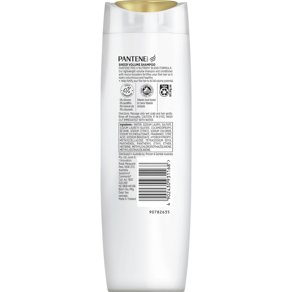 Pantene Pro-v Sheer Volume Shampoo For Fine Hair 375ml