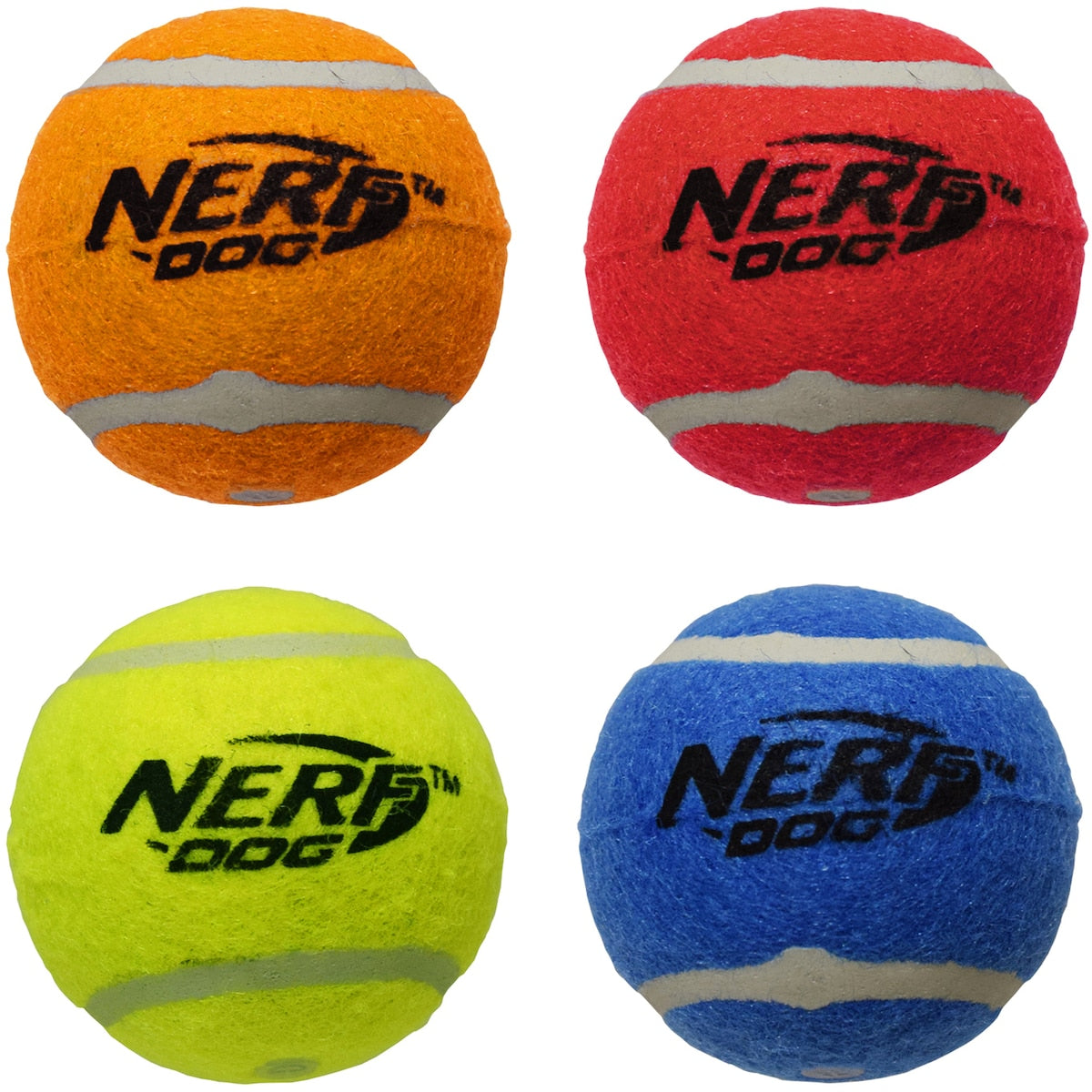 Nerf Squeak Dog Toy Balls 4 Pack