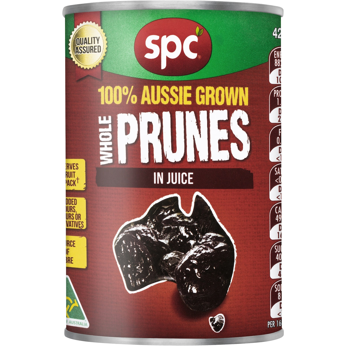 Spc Whole Prunes In Juice Canned Fruit 425g