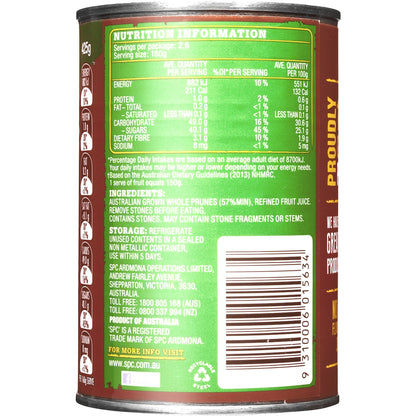 Spc Whole Prunes In Juice Canned Fruit 425g