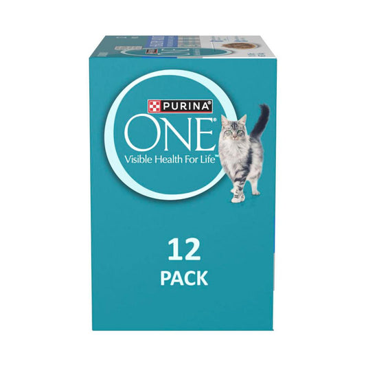 Purina One One Healthy Adult With Ocean Fish In Gravy Cat Food 12x70g - 12 pack
