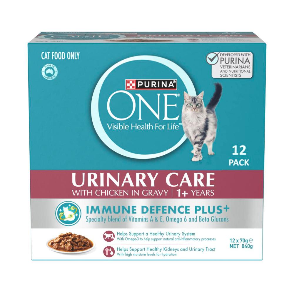 Purina One One Urinary Care With Chicken In Gravy Cat Food 12x70g - 12 pack