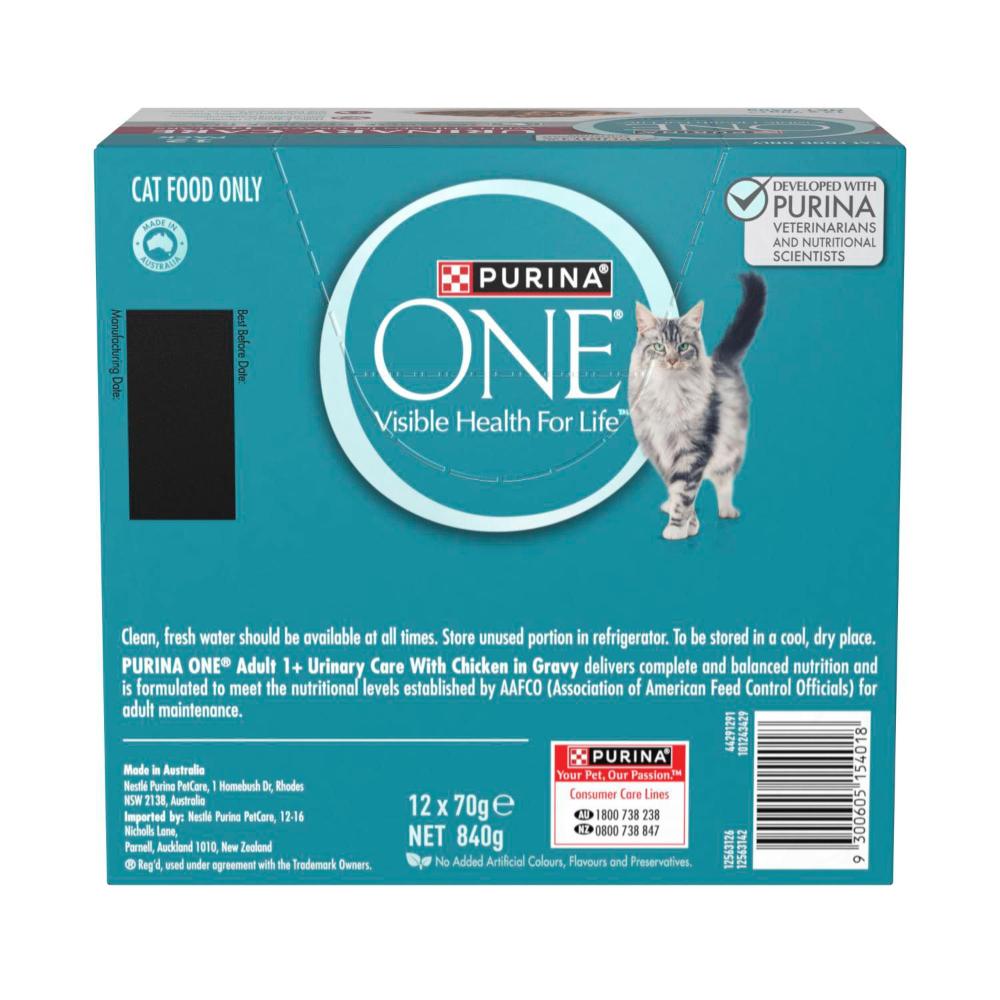 Purina One One Urinary Care With Chicken In Gravy Cat Food 12x70g - 12 pack