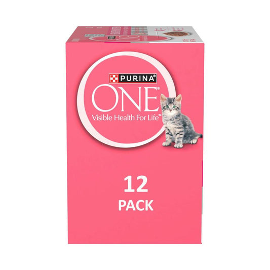 Purina One Healthy Kitten With Chicken In Gravy Cat Food 12x70g - 12 pack