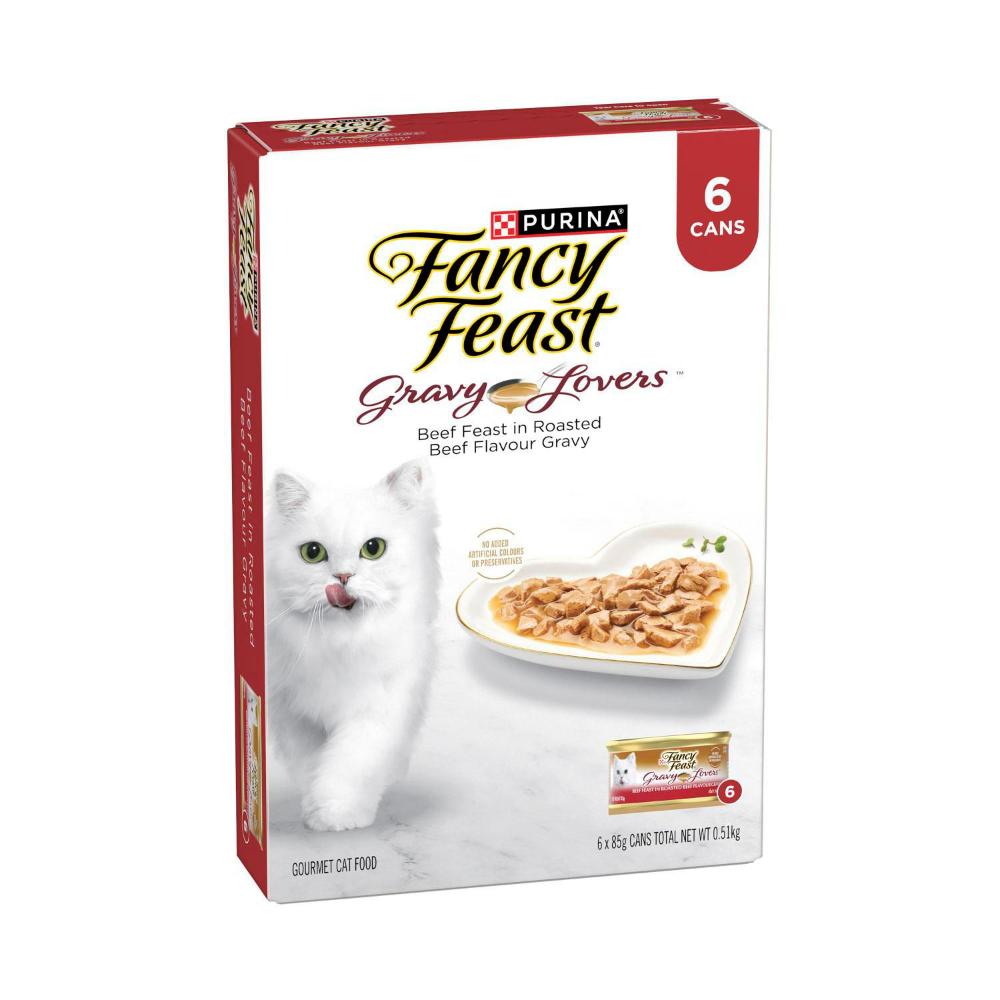 Fancy Feast Gravy Lovers Roast Beef In Gravy Cat Food 6x85g - 6 Pack