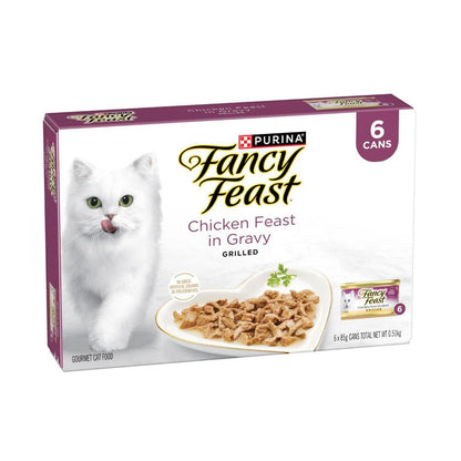 Fancy Feast Grilled Chicken Feast In Gravy Cat Food 6x85g - 6 Pack